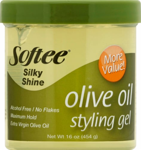 Softee Silky Shine Olive Oil Styling Gel Perspective: front