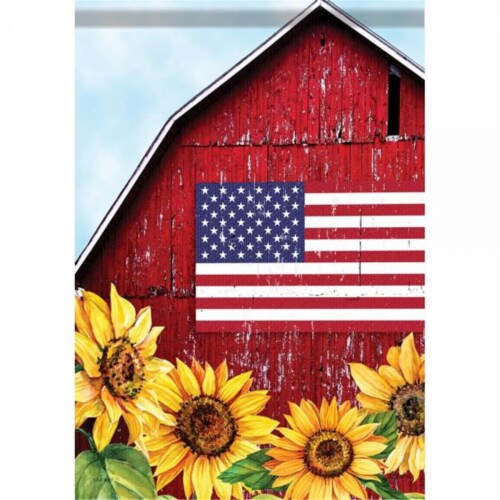Carson Home Accents CHA49856 Barn Flag Garden Flag, Red - 12.5 x 18 in. Perspective: front