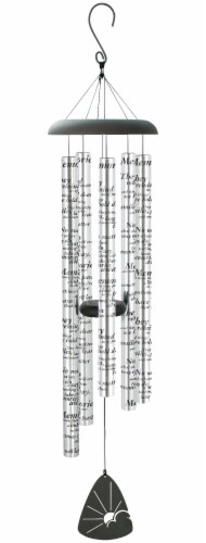 44" Silver, Memories, Sonnet Wind Chime Perspective: front