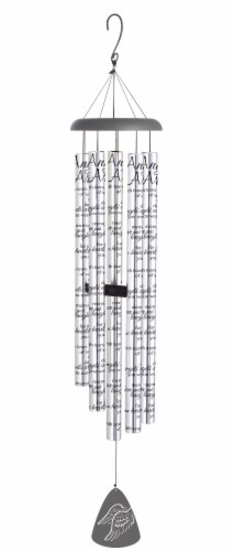 44" Silver, Memories, Sonnet Wind Chime Perspective: front
