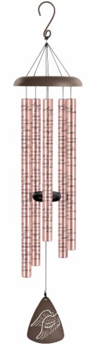 44" Rose Gold, Angels' Arms, Sonnet Wind Chime Perspective: front