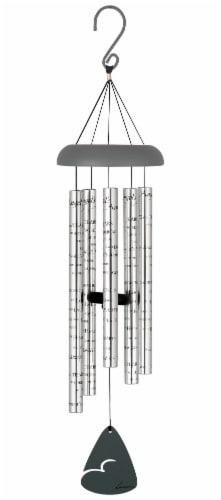 30" Silver, Angels' Arms Sonnet Wind Chime Perspective: front