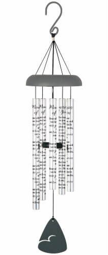 30" Silver, Memories of You Sonnet Wind Chime Perspective: front