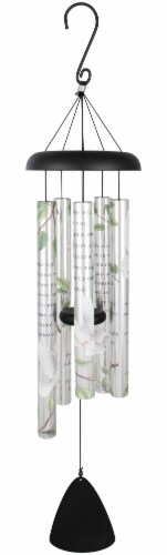 38" Comfort & Peace, Picturesque Sonnet Wind Chime Perspective: front