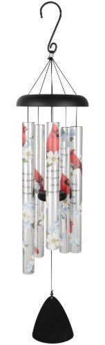 38" Cardinals Appear, Picturesque Sonnet Wind Chime Perspective: front