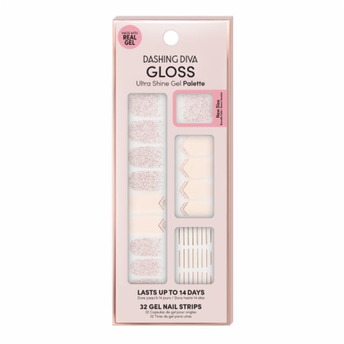 Dashing Diva GS04 In the Blush Gloss Ultra Shine Gel Nail Strip Perspective: front