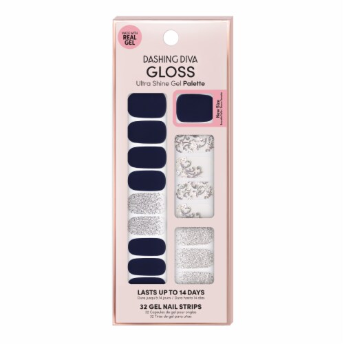 Dashing Diva GS20 City Night Gloss Gel Nail Strip Perspective: front