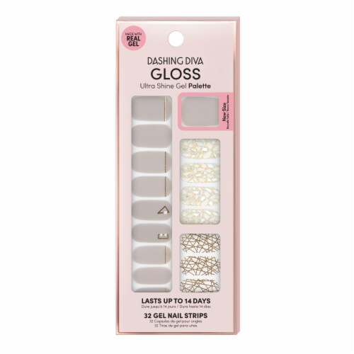 Dashing Diva GS54 All Lined Up Gloss Gel Nail Strip Perspective: front