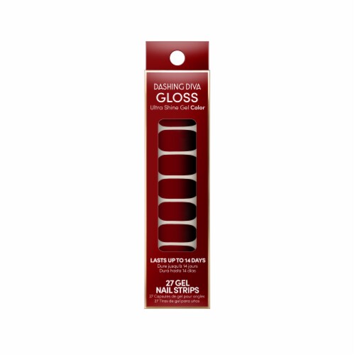 Dashing Diva Gloss, Color Blood Lust, Gel Nail Strips Perspective: front