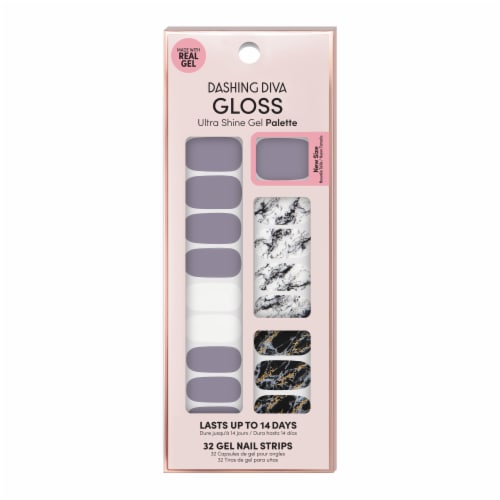 Dashing Diva Gloss Natural Wonder Ultra Shine Gel Palette Nail Strips Perspective: front
