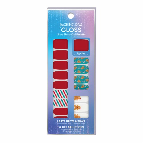 Dashing Diva GS290 Gingerbread Shoppe Gel Nail Strips Perspective: front