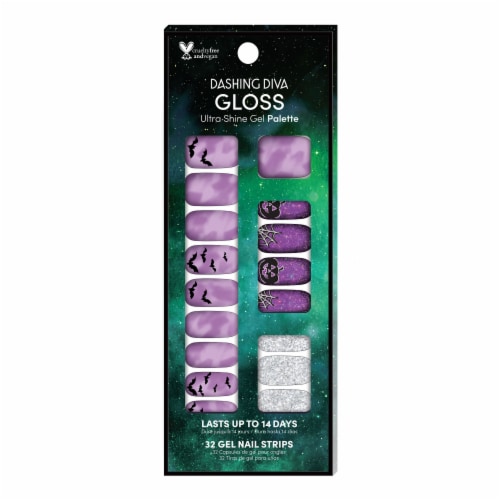 Dashing Diva GS444 Gloss Ultra Shine Gel Palette Cauldron Smoke Gel Nail Strips Perspective: front