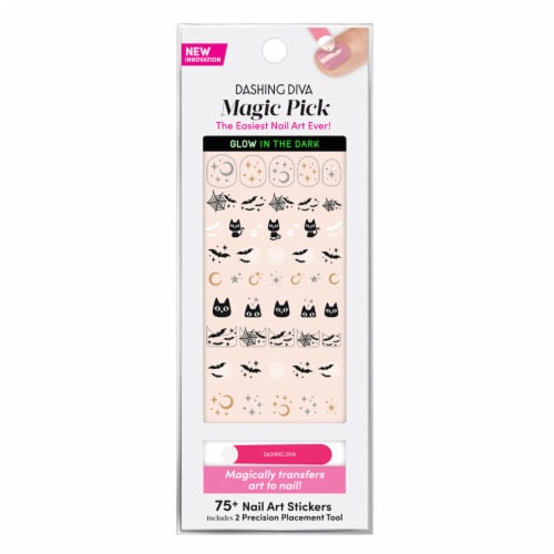 Dashing Diva Magic Pick Good Witch Nail Art Stickers Perspective: front