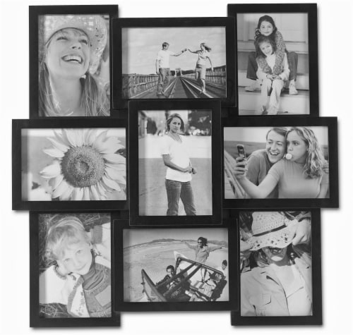 Malden 8-Opening Wood Puzzle Collage Picture Frame, White, 4 x 6