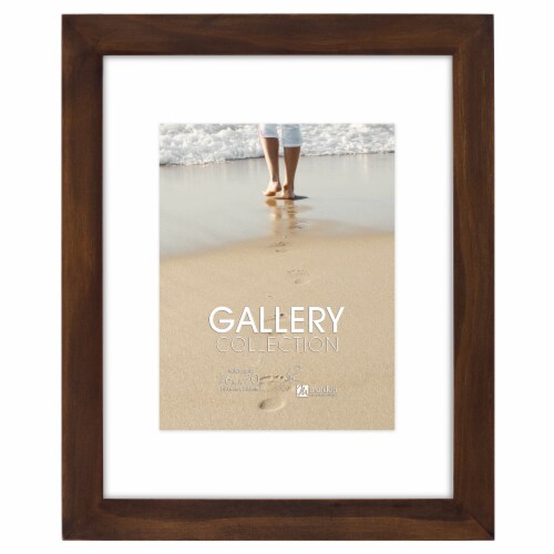 Malden Walnut Floating Glass Picture Frame Perspective: front