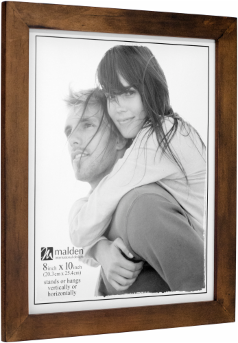 Malden Stone Wash Linear Picture Frame - Walnut Perspective: front
