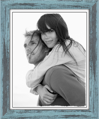 Malden Williamsburg Linear Picture Frame - Blue Perspective: front