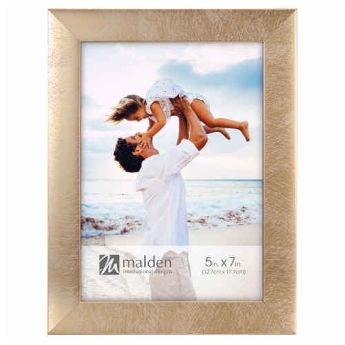 Malden Gold Linear Picture Frame Perspective: front