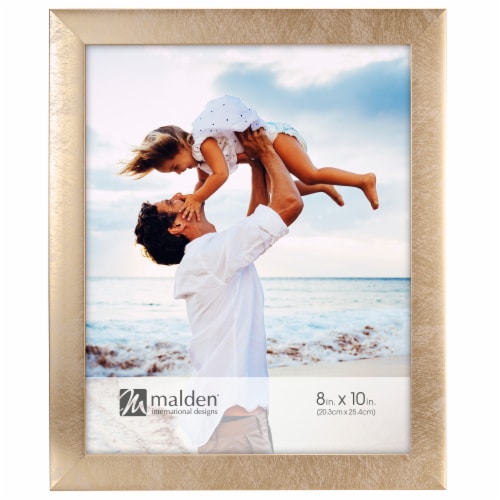 Malden Gold Linear Picture Frame Perspective: front