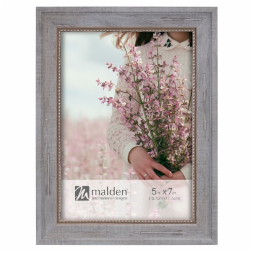 Malden Distressed Frame w/ Bead - Gray Perspective: front