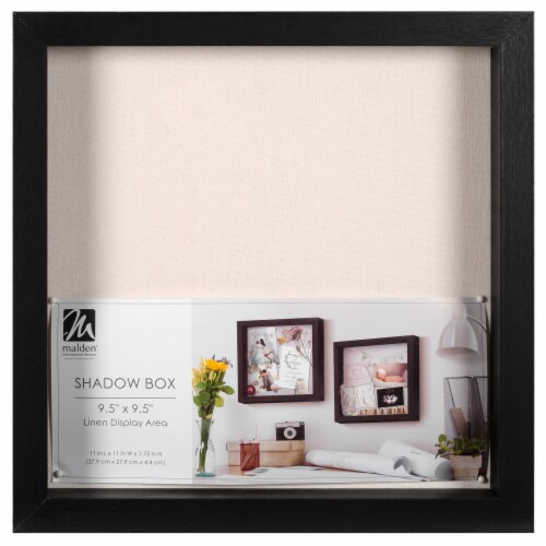 Malden® Black 10 x 10 Inch Shadow Box Picture Frame Perspective: front