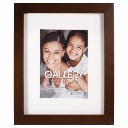 Malden International Designs Gallery Collection 8 x 10 Inch Walnut Picture Frame Perspective: front