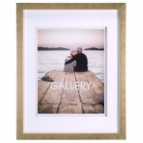 Malden Double Spacer Gold Picture Frame Perspective: front