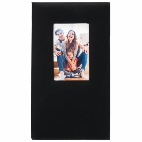 Malden 3-Up Fabric Album - Black Perspective: front