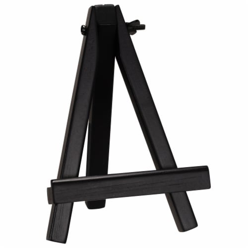 Malden International Group 5.5" Black Wood Dispaly Easel Perspective: front