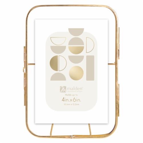 Malden International Designs Gold Folk Floatable Picture Frame Perspective: front