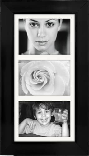Malden 3-Photo Manhattan Picture Frame - Black Perspective: front