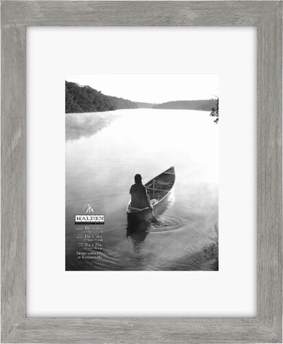 Malden Manhattan Picture Frame with Double Mat - Gray Perspective: front