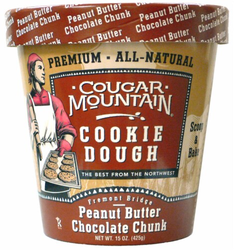 Cougar Mountain® Peanut Butter Chocolate Chunk Cookie Dough Perspective: front