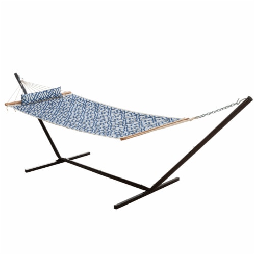 Castaway Hammock Quilted Geo Print with Pillow Perspective: front