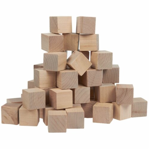 50 Pcs Small Plain Wooden Cubes, Wood Square Blocks for Crafts, DIY  Projects, 1, PACK - Kroger