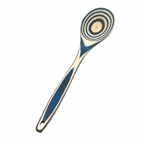 Island Bamboo Pakkawood Spoon - Blue Perspective: front