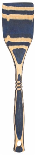 Island Bamboo Blue Pakka Wood Spatula 12in Perspective: front