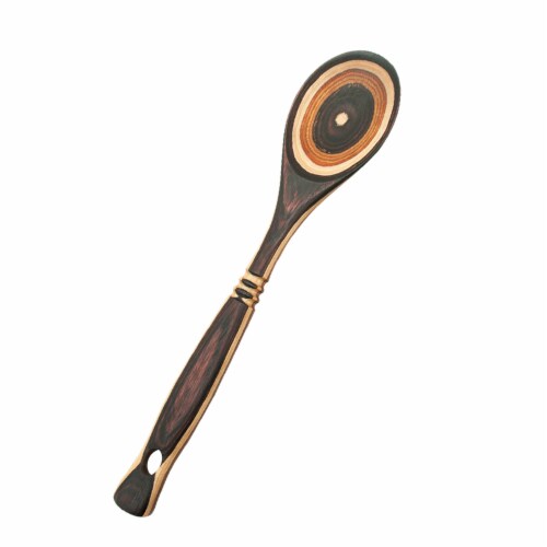 Island Bamboo Pakkawood 12-Inch Spoon, Natural Perspective: front