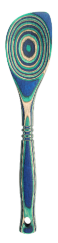 Island Bamboo Peacock Pakka Corner Spoon Perspective: front