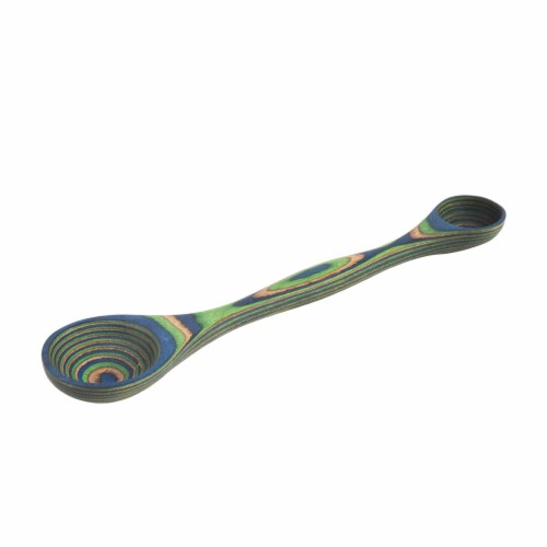 Peacock Pakka Dbl Meas Spoon - carded Perspective: front
