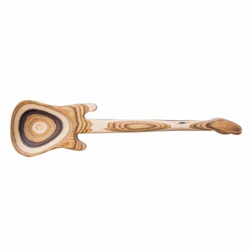 Island Bamboo Pakkawood 12-Inch Guitar Spoon, Natural Perspective: front
