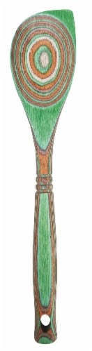 Island Bamboo Mint Pakka Corner Spoon Perspective: front