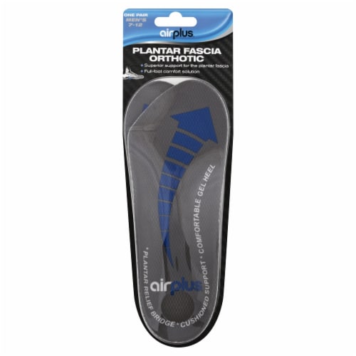 Airplus® Plantar Fascia Men's Orthotic Insole Shoe Inserts Size 7-12 Perspective: front