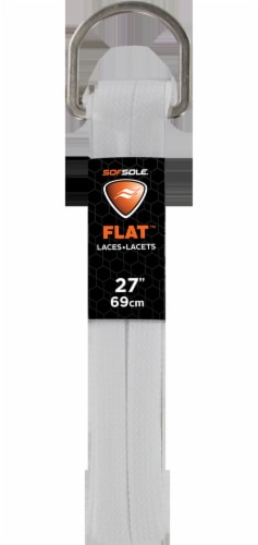 Sof Sole Kids' Flat Shoe Laces - White Perspective: front