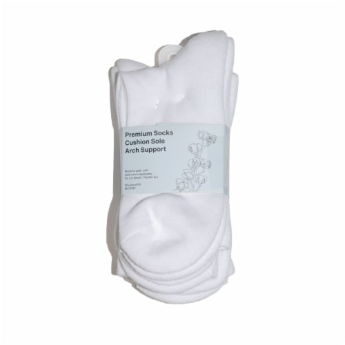 Davco Cotton Crew Socks - White Perspective: front