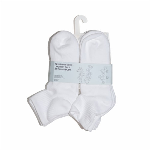 Davco Cotton Quarter Socks - White Perspective: front
