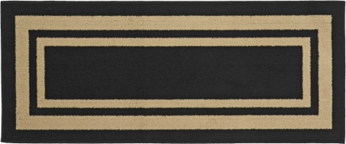 Garland Borderline Floor Runner - Black Perspective: front