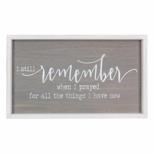 Youngs 18620 Wood Graywash Frame Wall Sign, 1 - Kroger
