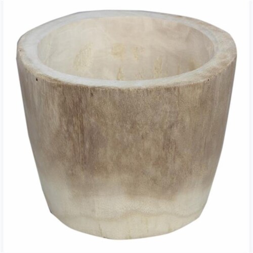 Youngs 21860 Wood Carved Pot, 1 - City Market Youngs 21860 Wood Carved Pot, 1 - City Market