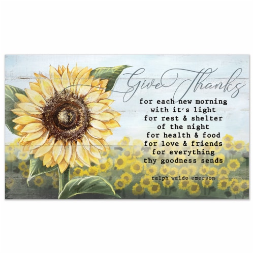 Wood Sunflower Wall Plaque Perspective: front